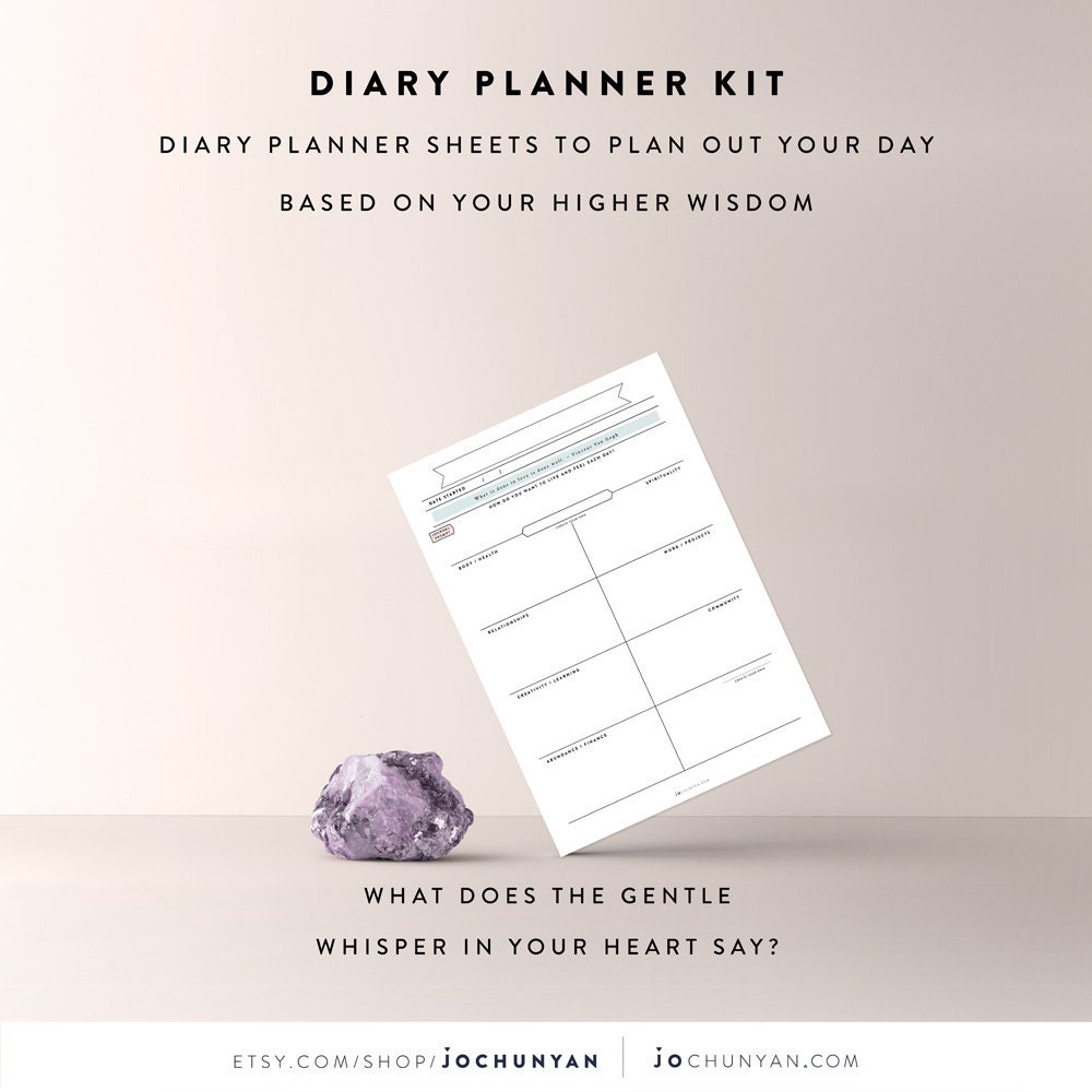 Daily Planner Sheet Set, Weekly Planner Set, Daily Journal Kit, Journal ...