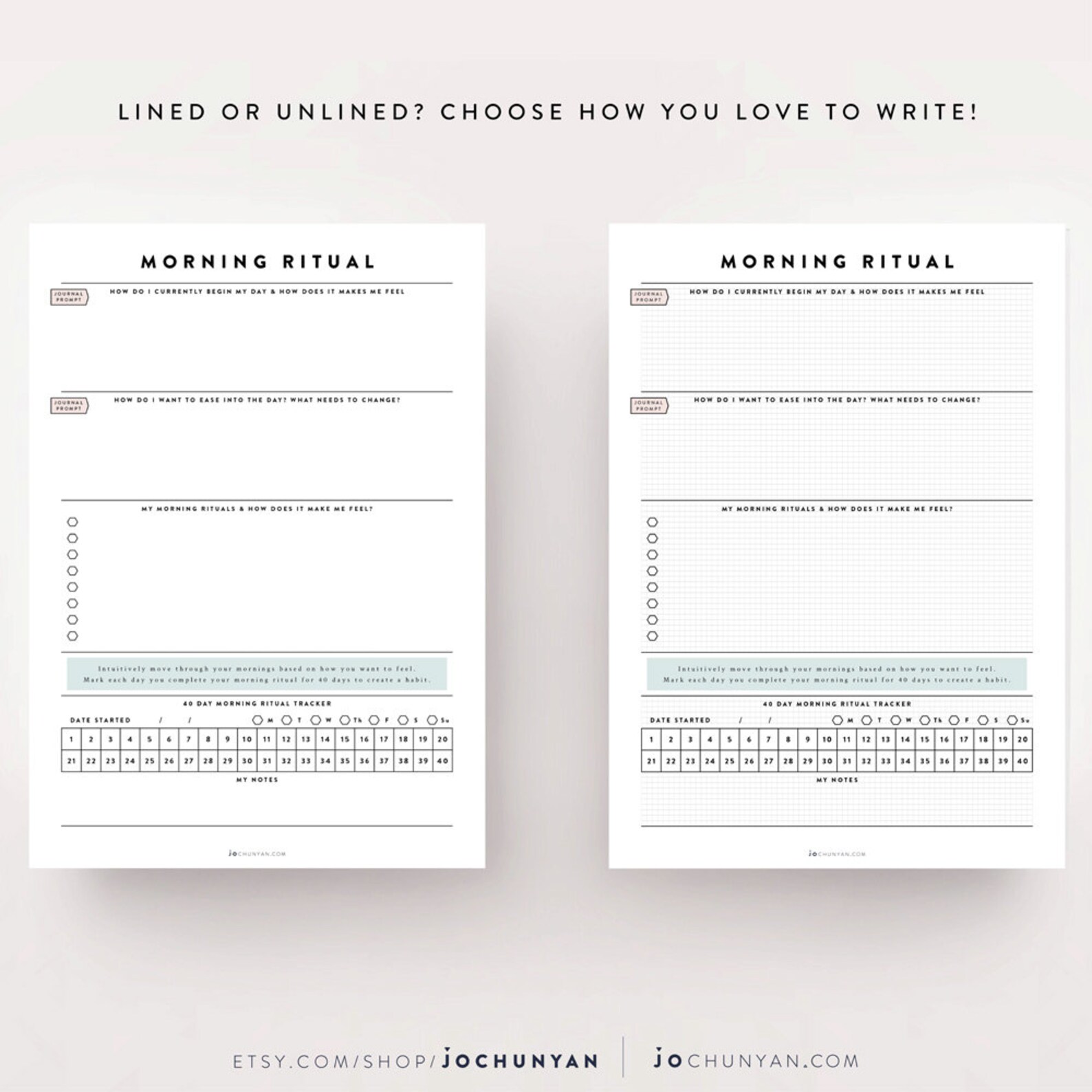 Daily Rituals Kit / Night Ritual, Morning Ritual, Journal Template ...