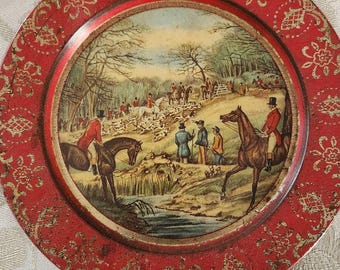 Antike Reiter, Fuchs jagen, Pferd & Hunde, Sammler Lipton Tee Weißblech - Frankreich