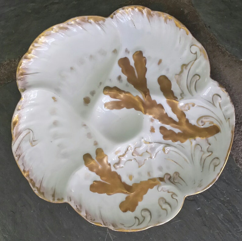 Antique CFH Oyster Plate