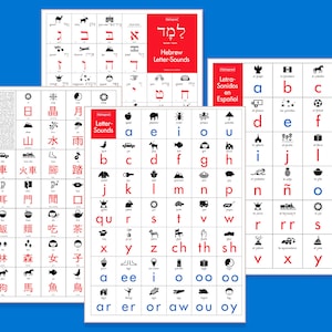AUSVERKAUF! Multikulti Poster Set | gedruckte alphabet poster | Wanddeko | Kinderzimmer | Klassenzimmer | Englisch Chinesisch Hebräisch Spanisch