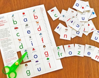 DIY Word Maker | Kids Learning Activity, Homeschool (PDF)