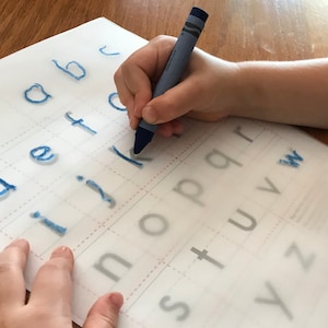Downloadable Tracing Letters | fun emoji cue letter-sounds | PDF | fun learning activity | handwriting | I design, you print, cut, and go