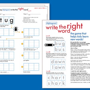 Write The Right Word Game | fun kids&#39; learning activity | spelling | vocabulary | neat handwriting | homeschooling