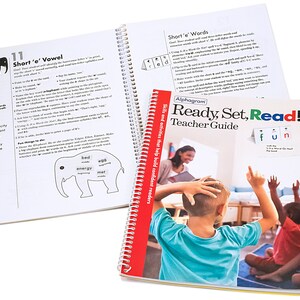 ¡Listo, listo, leído! Guía del profesor / enseñar lectura / fonética / ortografía / 60 páginas / reproducibles / actividades divertidas de aprendizaje para niños