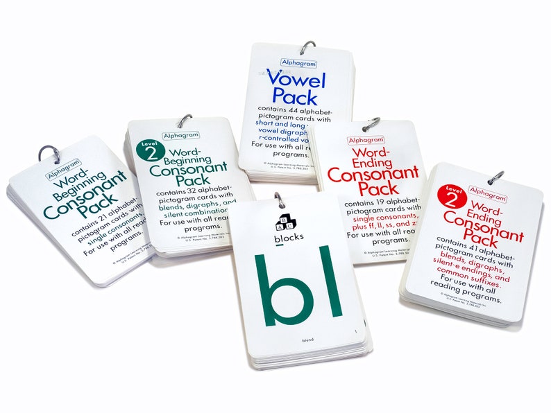 single packs replacements letter-sounds classroom home school phonics Alphagram Card Decks teach reading