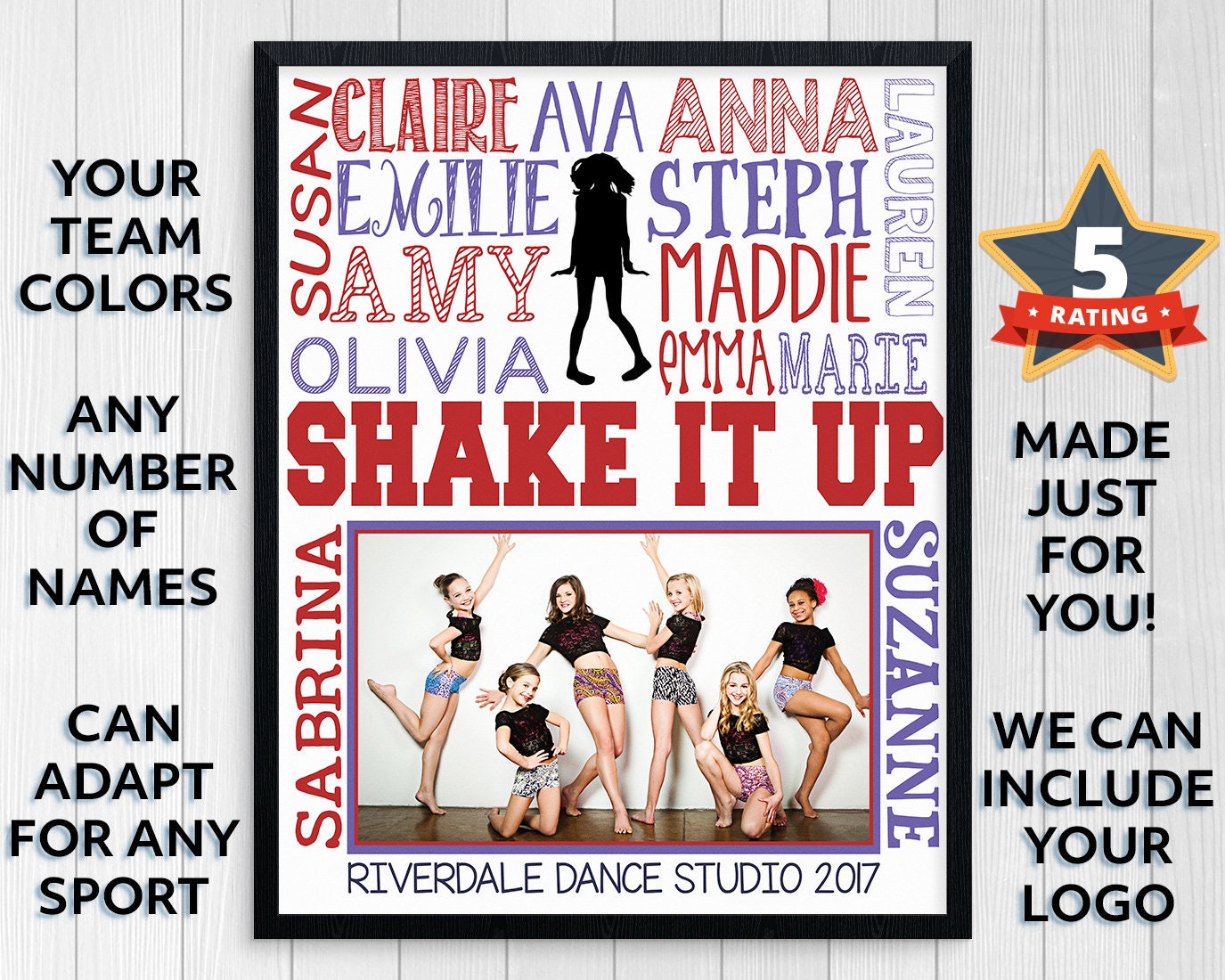 DANCE TEAM GIFT Dance Gifts Dance Studio Poster Etsy Canada