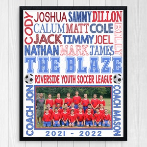 SOCCER COACH GIFT ~ Soccer Coaches Thank You Poster ~ Soccer Team Banner ~ End of Season Soccer Team Gift ~ Personalized Digital File
