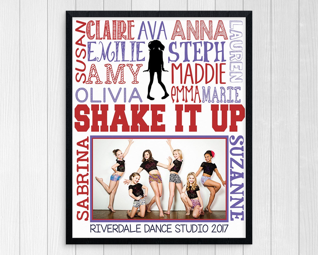 DANCE TEAM GIFT Dance Gifts Dance Studio Poster Printable Dance Subway Art Dance Photo Gift
