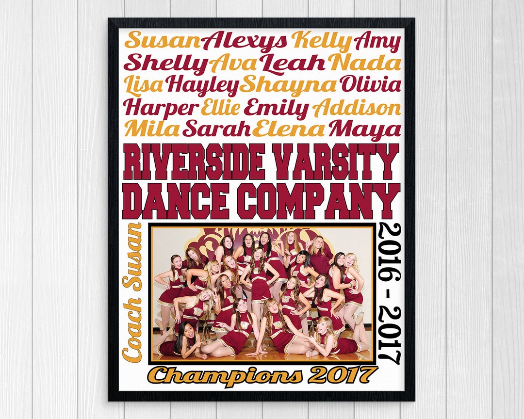 DANCE TEAM GIFT Dance Gifts Dance Studio Poster Dance Etsy