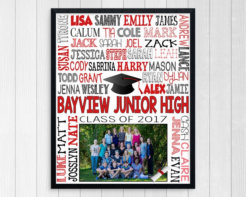 8th GRADE GRADUATION GIFT Middle School Graduation Junior High Graduation Class of 2021 Print Class Picture Printable Graduation digital image 1