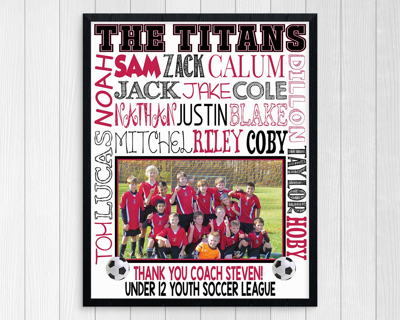 Personalized SOCCER TEAM PHOTO Gift for Coach Soccer Gifts | Etsy