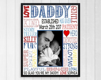 FATHER'S DAY GIFT ~ First Time Dad Gift ~ First Father's Day Print Poster ~ Printable Father's Day ~ Dad and Baby Photo ~ Gift for New Dad