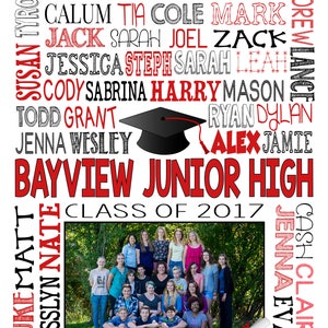 8th GRADE GRADUATION GIFT Middle School Graduation Junior High Graduation Class of 2021 Print Class Picture Printable Graduation digital image 3