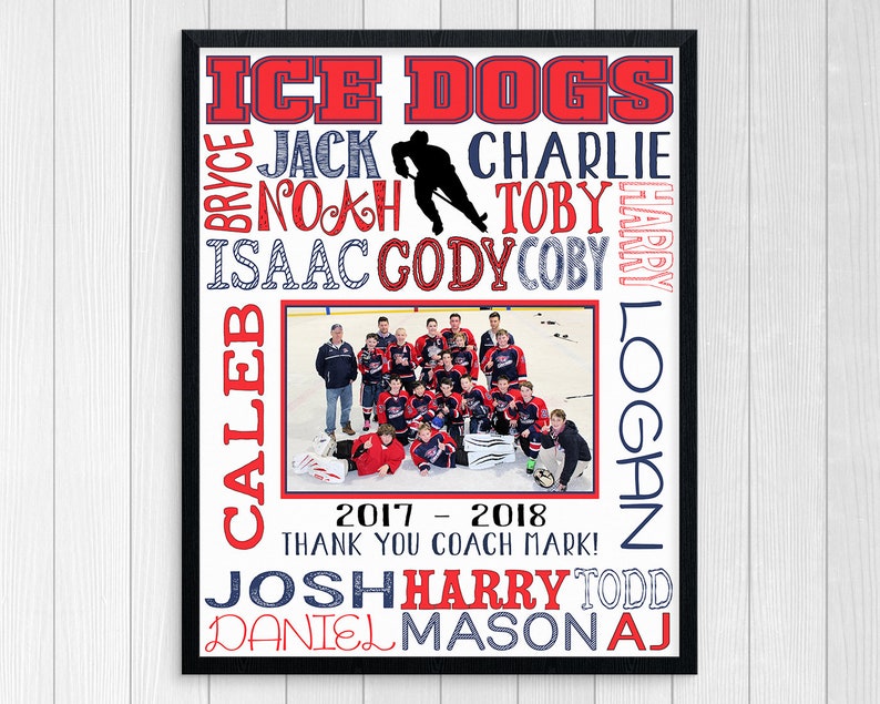 HOCKEY COACH GIFT Hockey Team Gift Custom Hockey Team | Etsy Canada