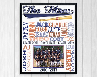 BASEBALL TEAM GIFT ~ Baseball Coach Gift ~ Baseball Team Gift ~ Baseball Printable ~ Custom Baseball Gift ~ Personalized Coach Gift