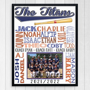 BASEBALL TEAM GIFT ~ Baseball Coach Gift ~ Baseball Team Gift ~ Baseball Printable ~ Custom Baseball Gift ~ Personalized Coach Gift