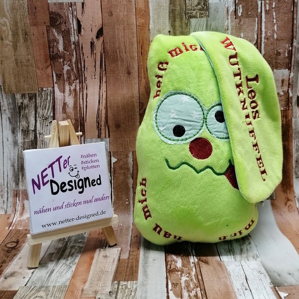 WUTKNUFFEL© in 2 Größen, Kissen mit Namen, personalisiert, Wutkissen, personalisiertes Geschenk, Wunschfarbe, Boxsack, mini Kissen