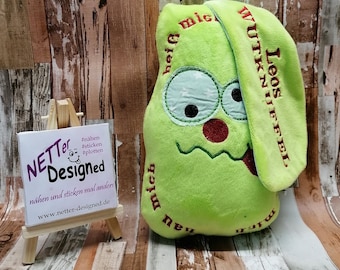 WUTKNUFFEL® Klein – Personalisiertes Wutkissen mit Namen Mini Boxsack | Anti Stress Kissen | Individuelles Geschenk für Kinder & Erwachsene