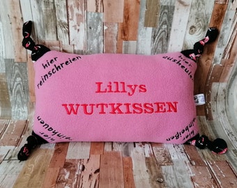 Wutkissen / Namenskissen / groß / personalisiertes Geschenk / Witzige Geschenkidee / Stressabbau Kissen /Kissen mit Namen / Blockschrift