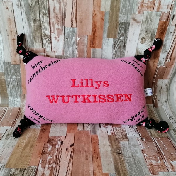 Wutkissen / Namenskissen / Schmusekissen/ groß / Kissen personalisiert / Namenskissen für Kinder und Erwachsene/ Blockschrift