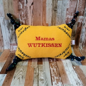 Wutkissen personalisiert mit Wunschfarbe, Schmusekissen 2 Größen, witzige Geschenkidee, Namenskissen für Kinder in der Pubertät und Eltern Bild 5