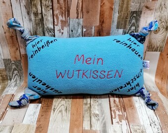 Wutkissen"MEIN" in 2 Größen,"Schönschrift" kreative Stressbewältigung, witzige Geschenkidee der weiche Boxsack