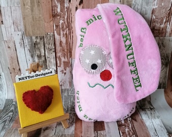 WUTKNUFFEL©, Kissen mit Namen, personalisiert, Wutkissen, personalisiertes Geschenk, Wunschfarbe, Boxsack, mini Kissen