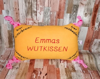 Wutkissen / Namenskissen / Schmusekissen/ groß / Kissen personalisiert / Namenskissen für Kinder und Erwachsene / Schönschrift