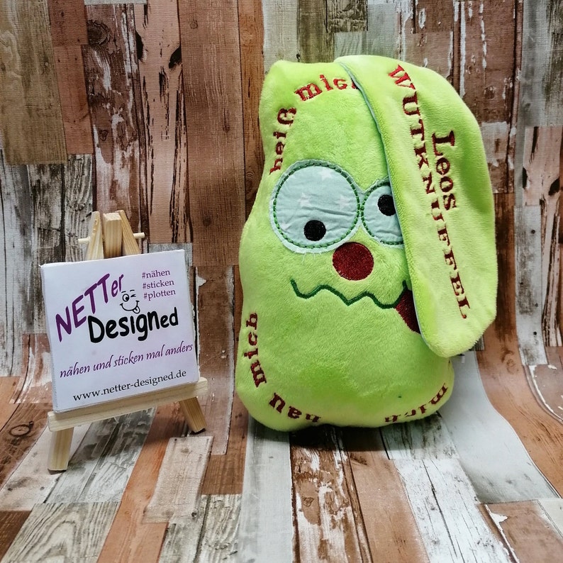 WUTKNUFFEL© GROß Kissen mit Namen, personalisiertes Wutkissen, personalisiertes Geschenk, mini Kissen in Wunschfarbe,Boxsack Bild 7