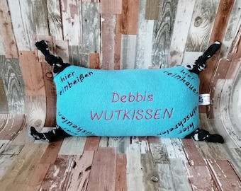 Wutkissen, personalisiertes Kissen, Namenskissen, Schmusekissen, Geschenke für Kinder, witzige Geschenkidee für Erwachsene "Schönschrift"