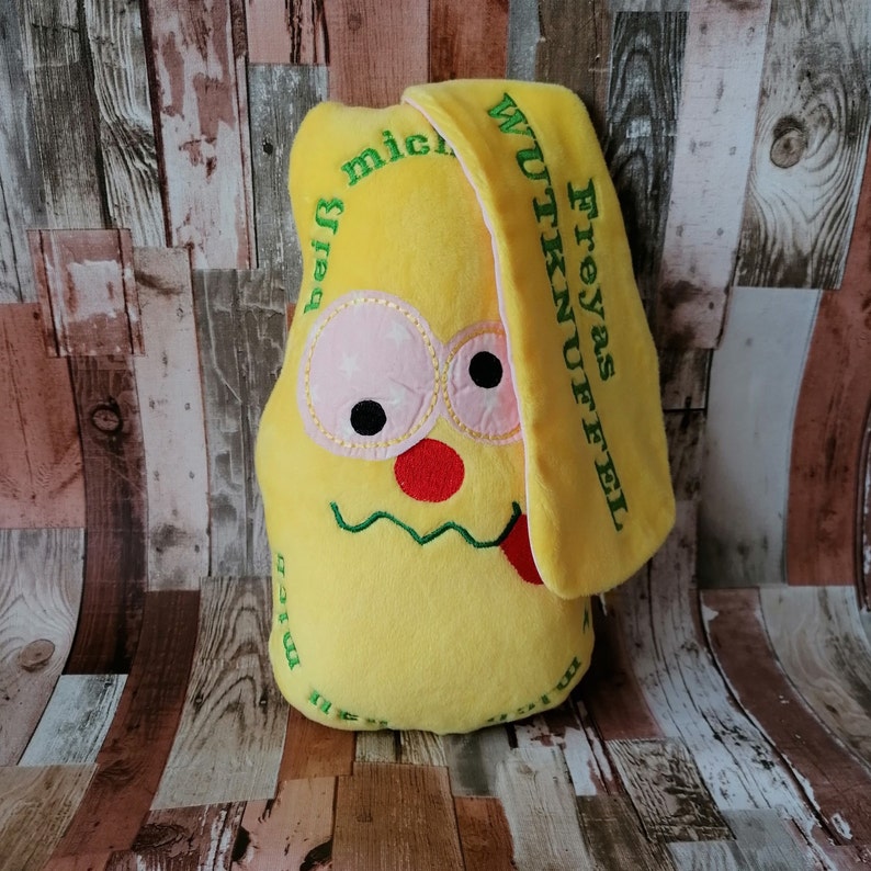 WUTKNUFFEL© GROß Kissen mit Namen, personalisiertes Wutkissen, personalisiertes Geschenk, mini Kissen in Wunschfarbe,Boxsack Bild 2