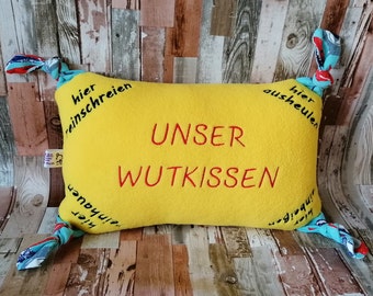 Wutkissen / Namenskissen / Schmusekissen/ 2 Größen / Kissen personalisiert / witzige Geschenkidee für Kinder und Erwachsene / Schönschrift