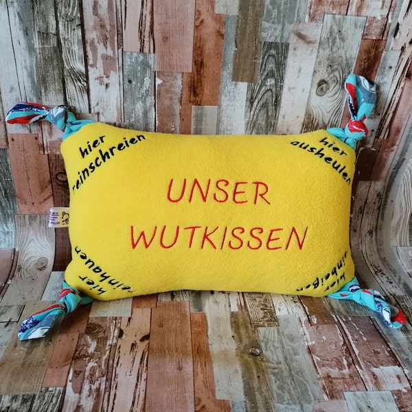 Wutkissen / Namenskissen / Schmusekissen/ 2 Größen / Kissen personalisiert / witzige Geschenkidee für Kinder und Erwachsene / Schönschrift