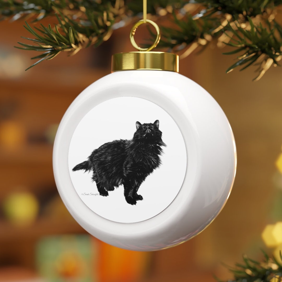 Black Cat Ornament Cat Christmas Tree Decoration Gift for Etsy