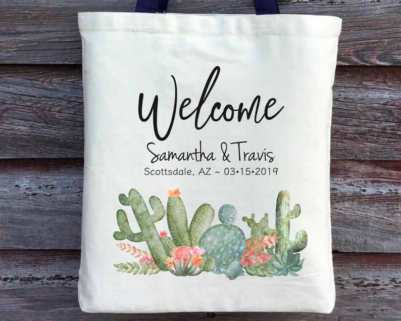 Desert Wedding Tote Palm Springs Wedding Wedding Guest Bag Cactus Wedding Tote Arizona Wedding Tote Nevada Wedding Wedding Welcome Bag