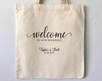 Wedding Tote, Wedding Welcome Bag, Personalized Wedding Tote, Wedding Guest Bag, Hotel Welcome Bag, Wedding Guest Gift, Welcome Bag