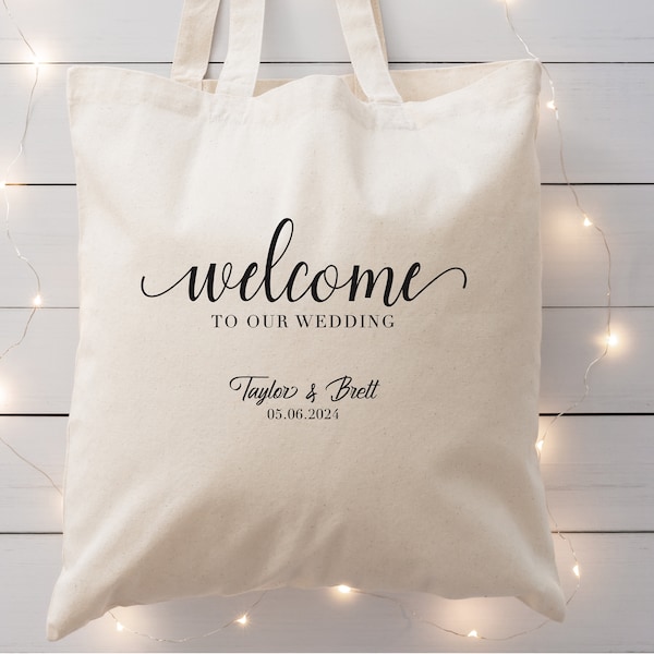 Wedding Tote, Wedding Welcome Bag, Personalized Wedding Tote, Wedding Guest Bag, Hotel Welcome Bag, Wedding Guest Gift, Welcome Bag