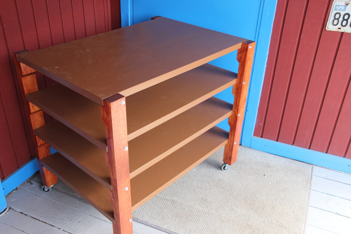 Sand Tray Table on Wheels With 4 Shelves Etsy