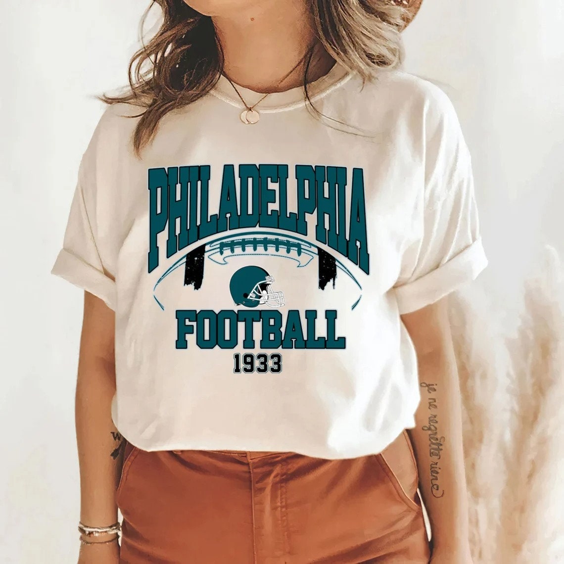 Discover Vintage 90s Philadelphia Football Est 1933 shirt, Philadelphia Football , Philadelphia Football fans gift, Philadelphia Champs shirt