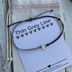 Corrections Officer, Corrections wife bracelet, officer, corrections girlfriend, Thin Grey Line, Prison Guard, Silver Line, LEO Deputy