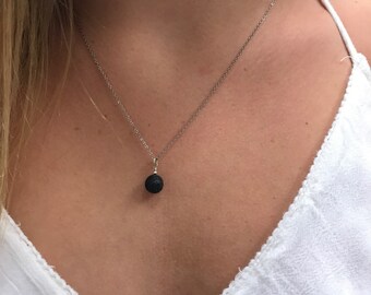 Lava Jewelry, Essential Oil Diffuser Jewelry,Lava Bracelet, Black Lava Jewelry, Minimalist Jewelry, Aromatherapy Jewelry, Essential Oils