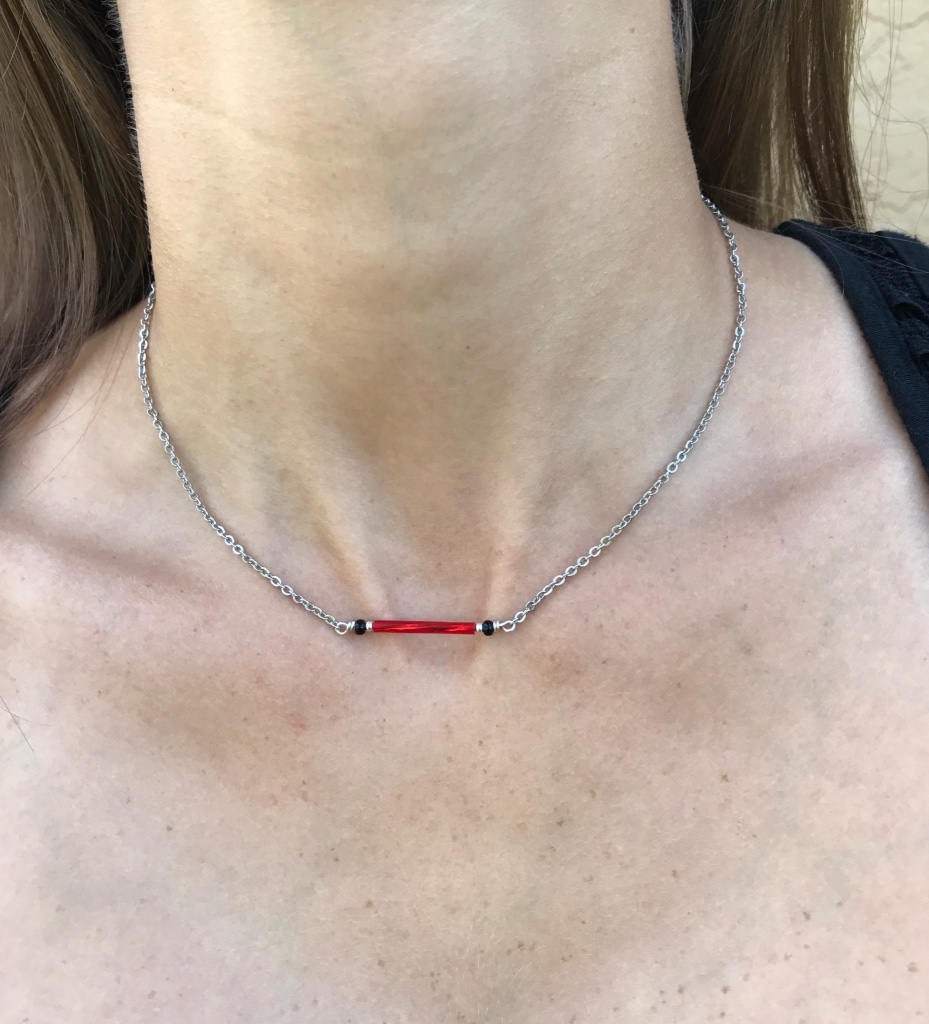 Thin Red Line Necklace Red Line Jewelry 