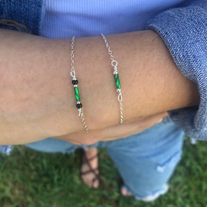 Army Bracelet, Thin Green Line, Army Wife Gift, Army Mom Bracelet, Deployment Gift, Army Girlfriend, Army Gifts, Military Gifts, Dainty Army