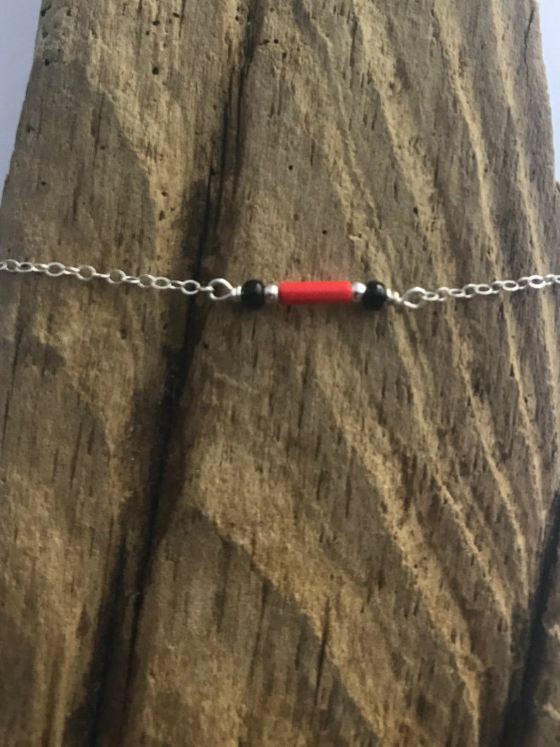 Fire Girlfriend Gift Thin Red Line,Dainty Firefighter Jewelry,Fireman Wife Gift,Red Line Bracelet,Fireman Mom Jewelry,Fireman Wife Jewelry