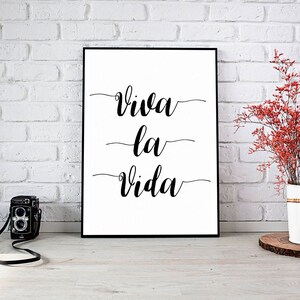 Viva La Vida,Live The Life,Printable Wall Art,Digital Download,Art,Mexican,Motivational Quote,Home Decor,Trending,Print,Best Selling Items