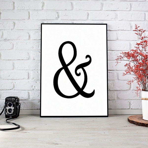 Ampersand, Decor,Wall Decor,Trending,Art Prints,Instant Download,Printable Art,Wall Art,Digital Prints,Best Selling Items