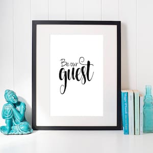 Be Our Guest Sign,printable Art,guest Room Decor,guest Room Sign ...