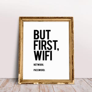 Printable Wall Art Printable Art but First Wifiwifi - Etsy