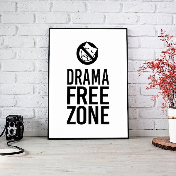 Drama Free Zone - Etsy